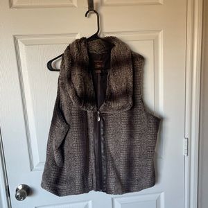 Faux fur vest